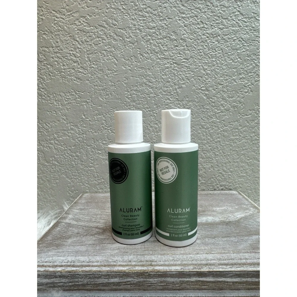 $11 🌙 Aluram Clean Beauty Curl Shampoo & Conditioner Duo Travel 2oz NEW